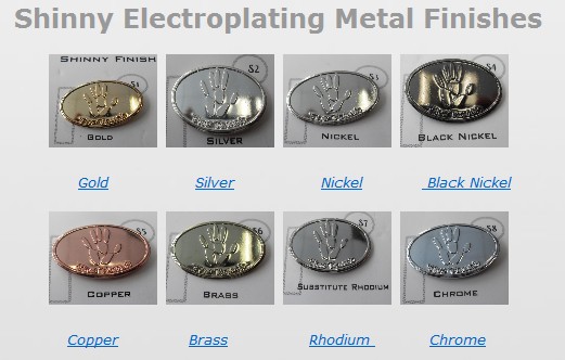 Shinny Electroplating Metal Finishes